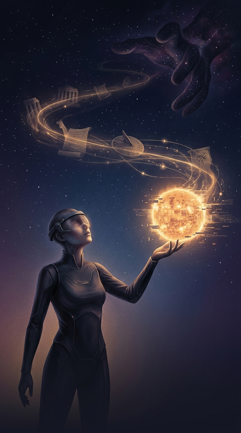 Why is the comforting image of the sun that you see in the sky actually an optical illusion of the past?