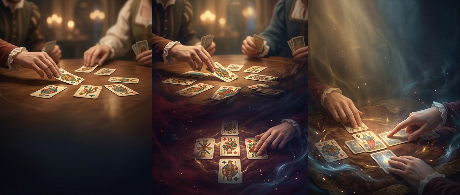 Tarot decks started as a simple parlor game