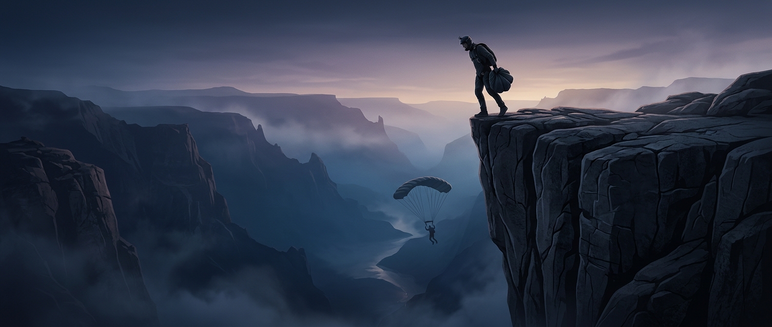 Base jumping strictly requires leaping from fixed objects