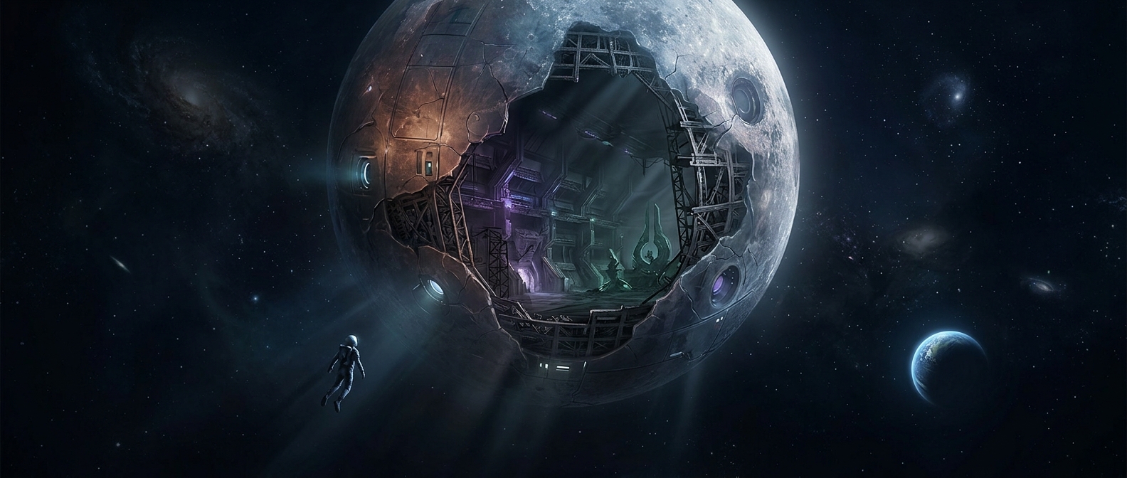 Belief that the moon is a hollow spacecraft