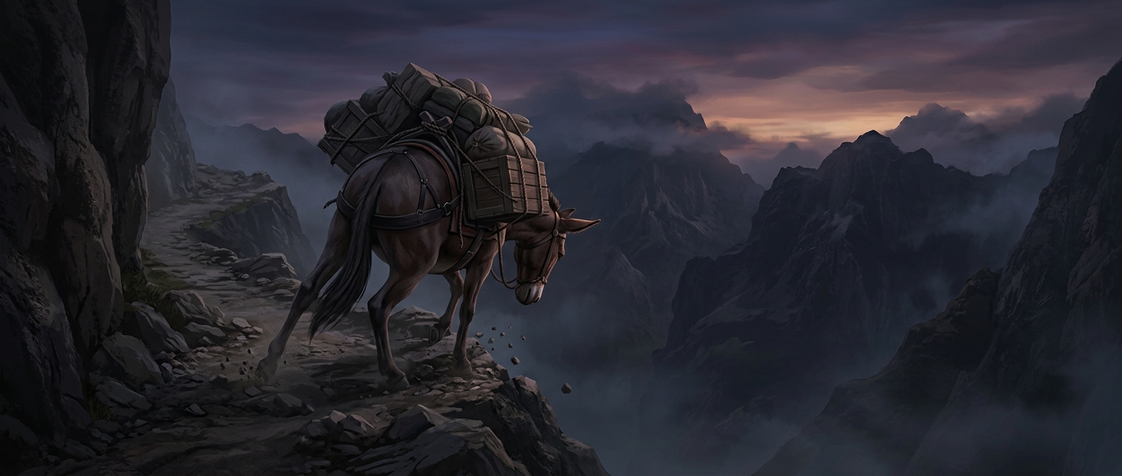 Pack saddles immediately slip if packed slightly unevenly