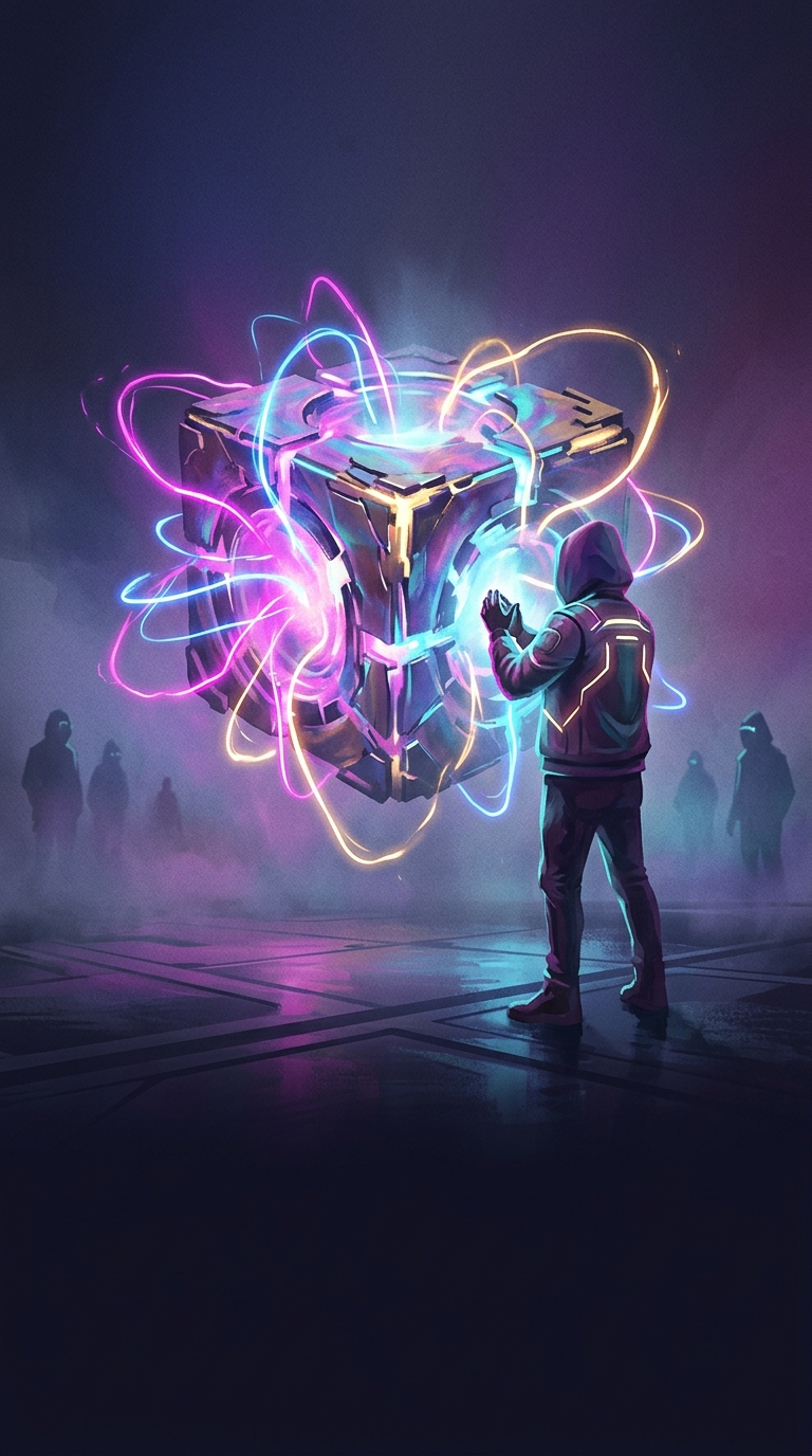 Why do video game loot boxes feature flashing lights and dramatic sound effects before opening?