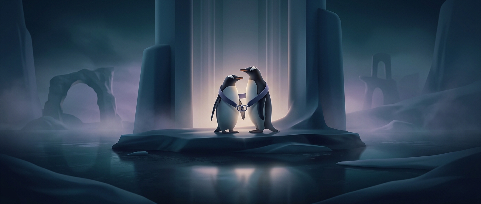 Penguins don't have human-style divorces