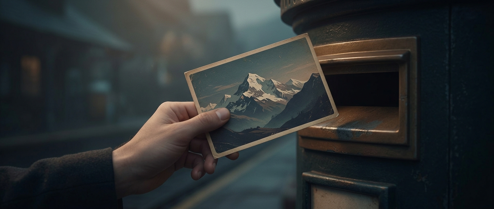 The postcard that arrives after you get home