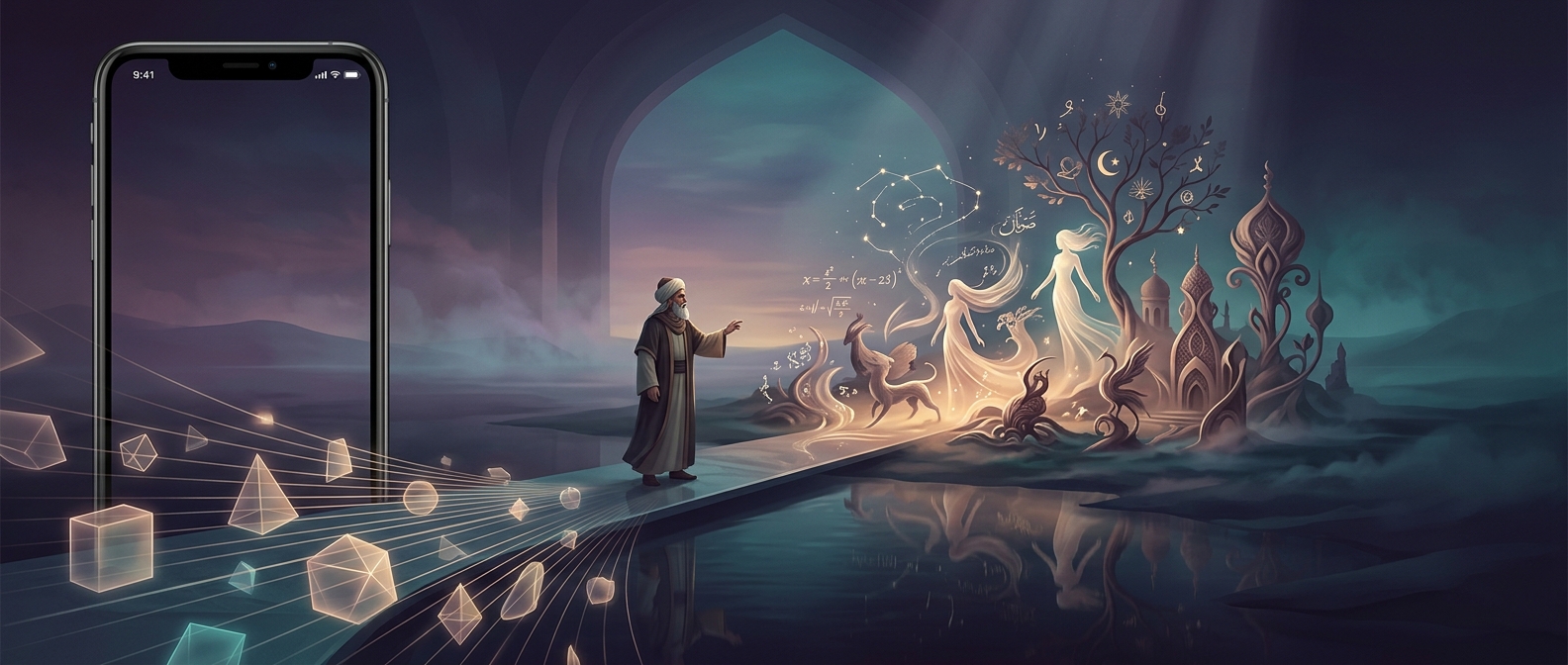 Ibn Arabi mapped the Alam al-Mithal as a twilight zone where abstract concepts grow bodies