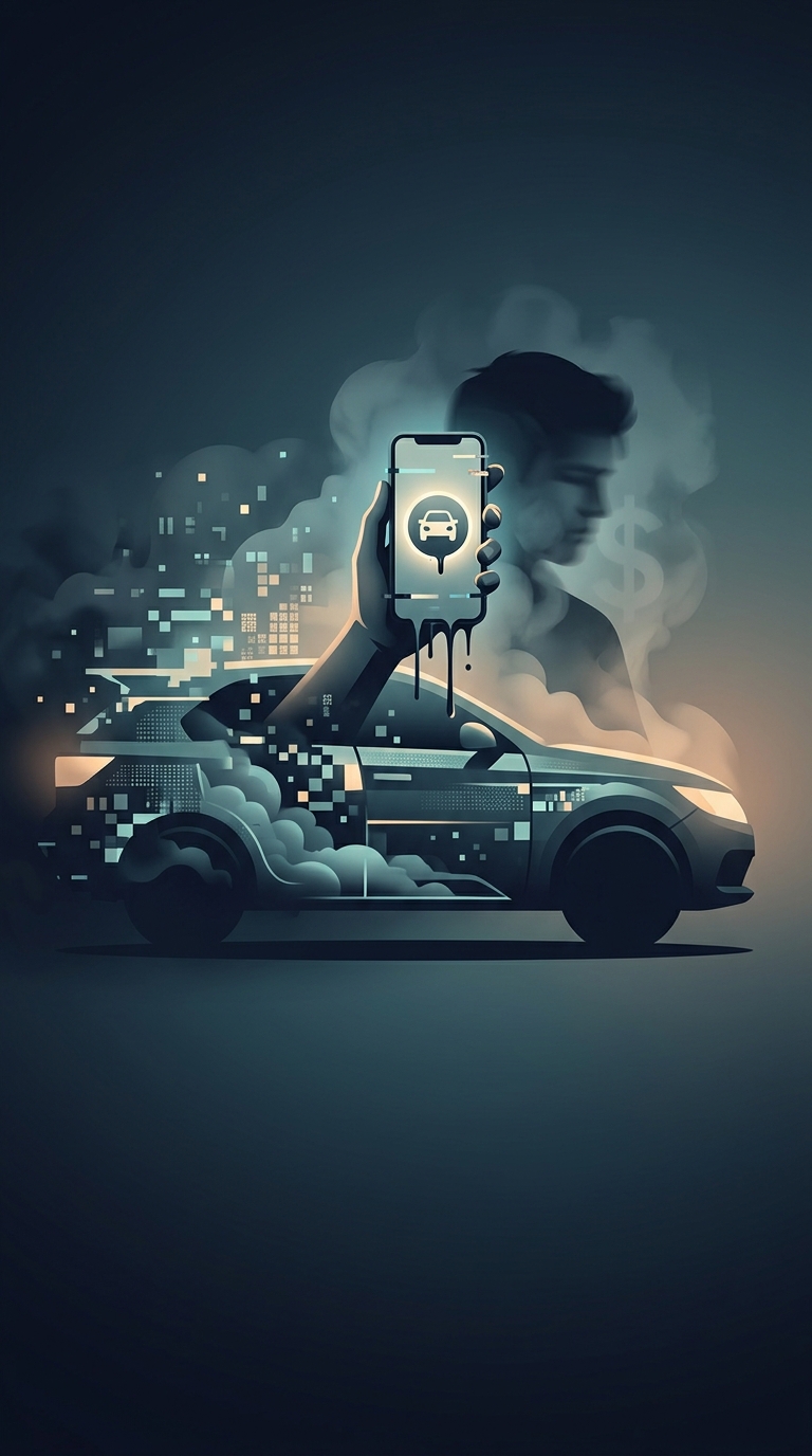 What incredibly devious scam do rogue ride-share drivers use to extract quick, untraceable cash from drunk passengers?