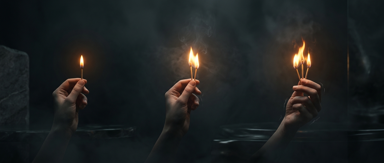 Lighting three matches consecutively invites doom