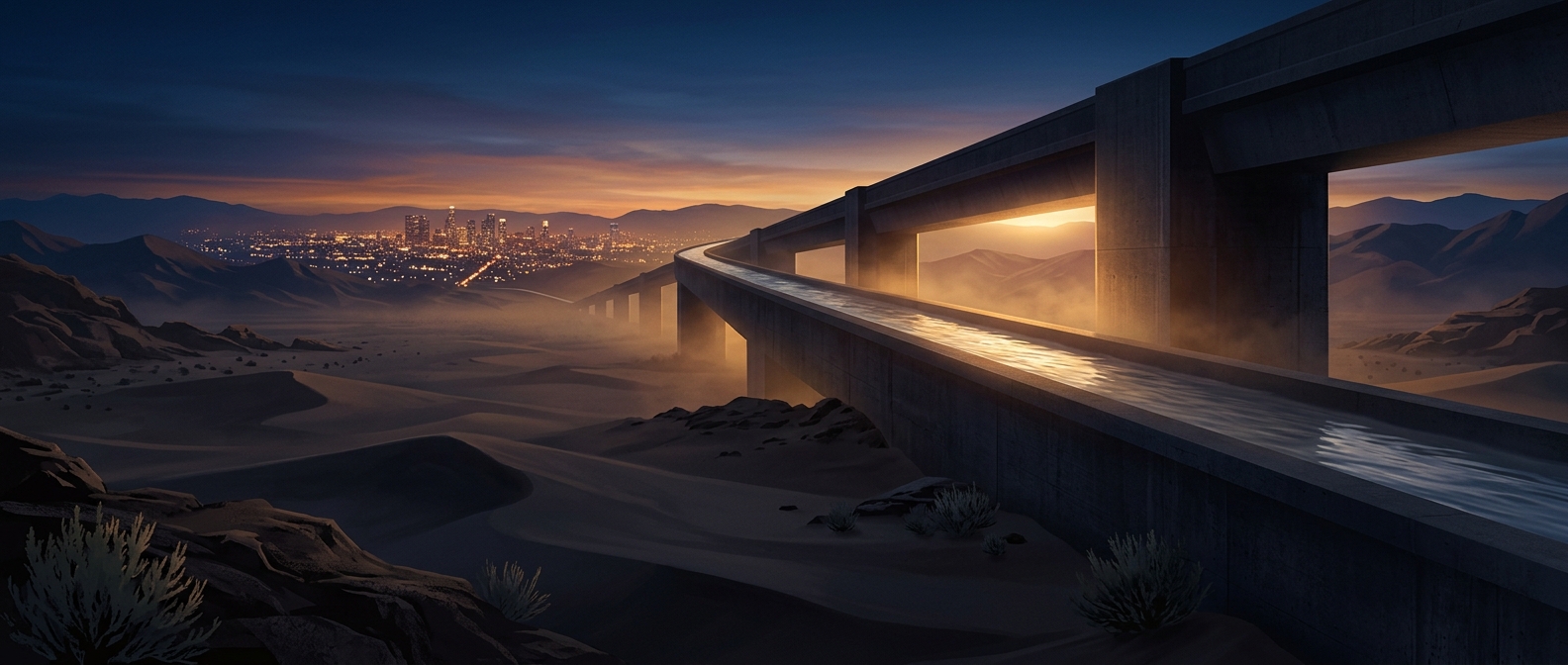 Los Angeles built a massive pipe for desert water