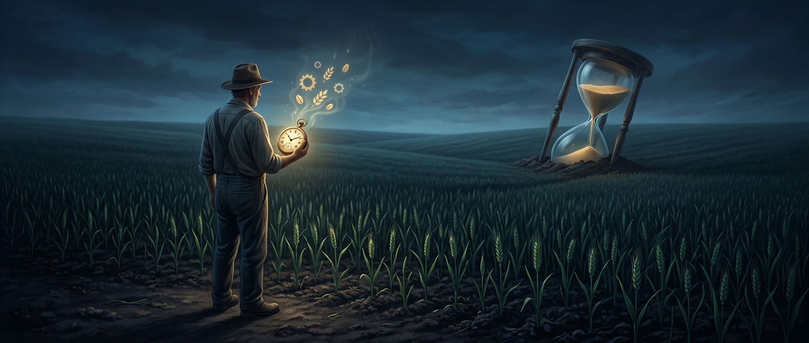Wheat farmers cannot instantly grow more crops