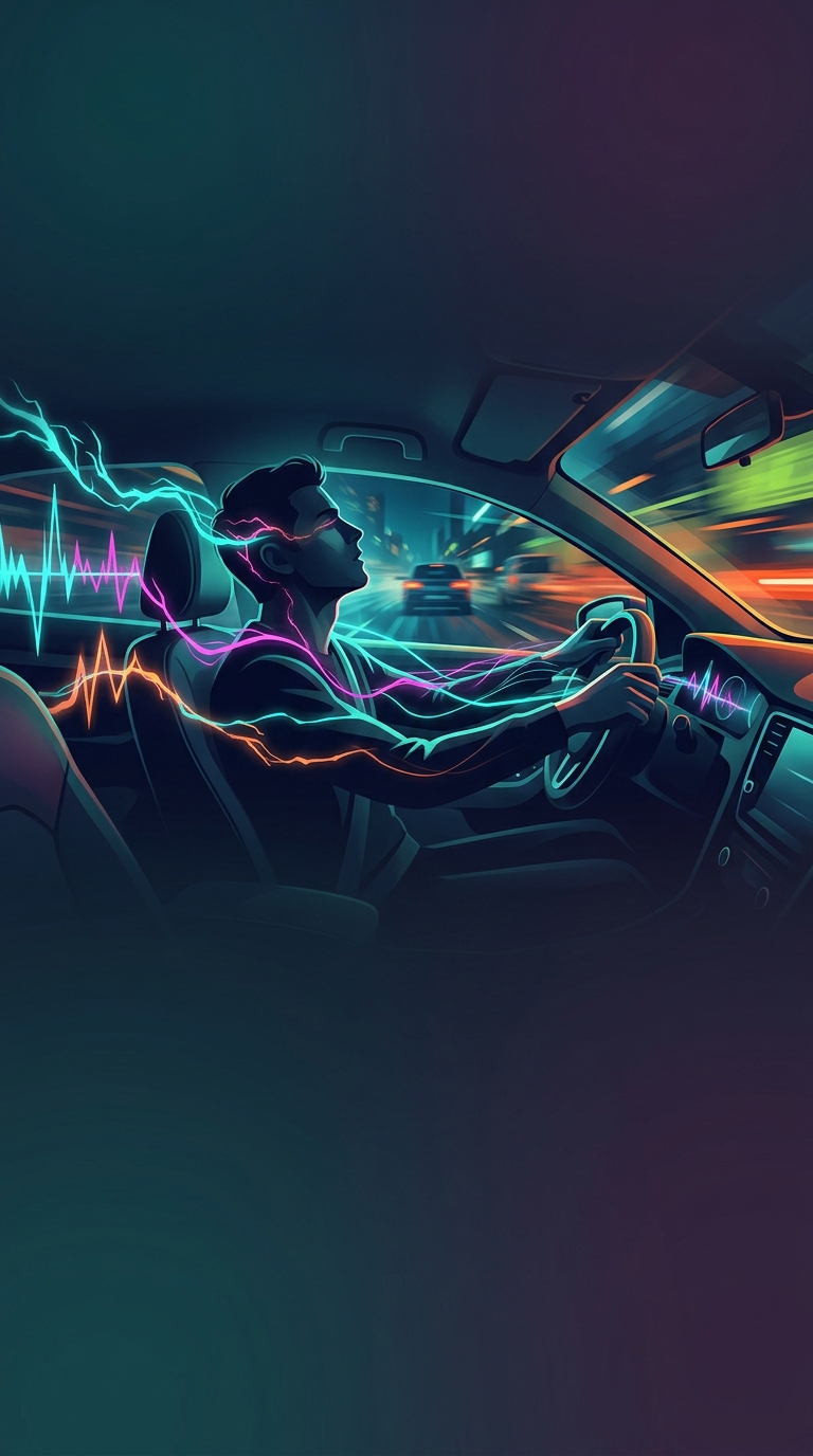 How does blasting your favorite high-energy playlist actually manipulate your driving behavior without you realizing?