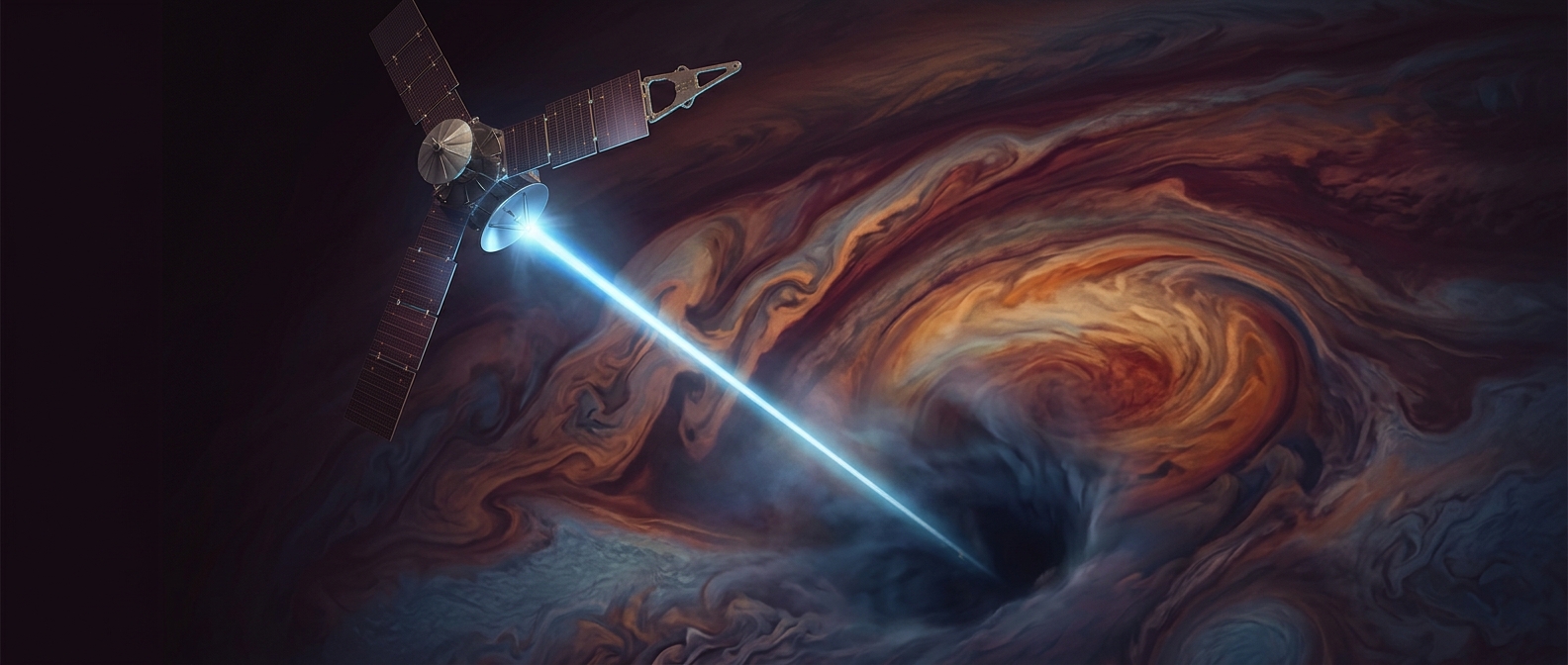 NASA отправила зонд Juno в опасное погружение под бурные облака Юпитера
