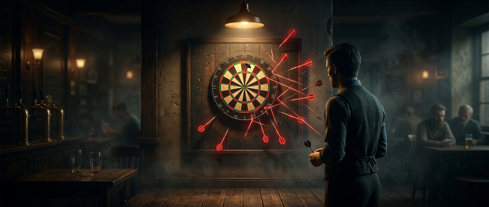 Why dartboards put high numbers next to low ones