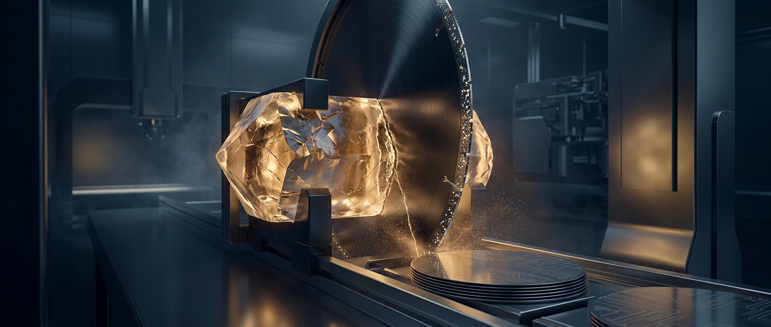 Why silicon wafers are cut with diamond