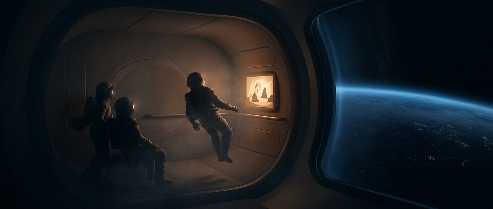 How astronauts watch movies in orbit