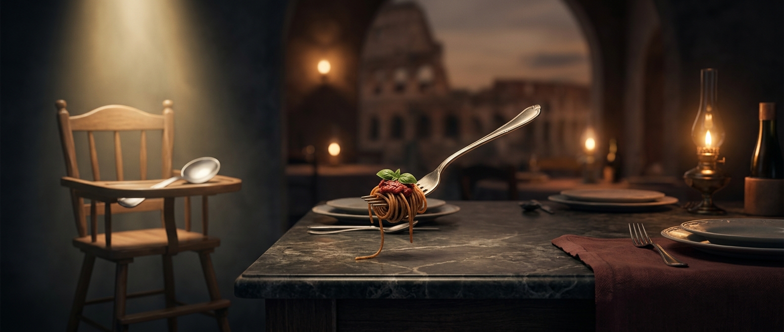 Why Italians use a spoon to teach toddlers pasta