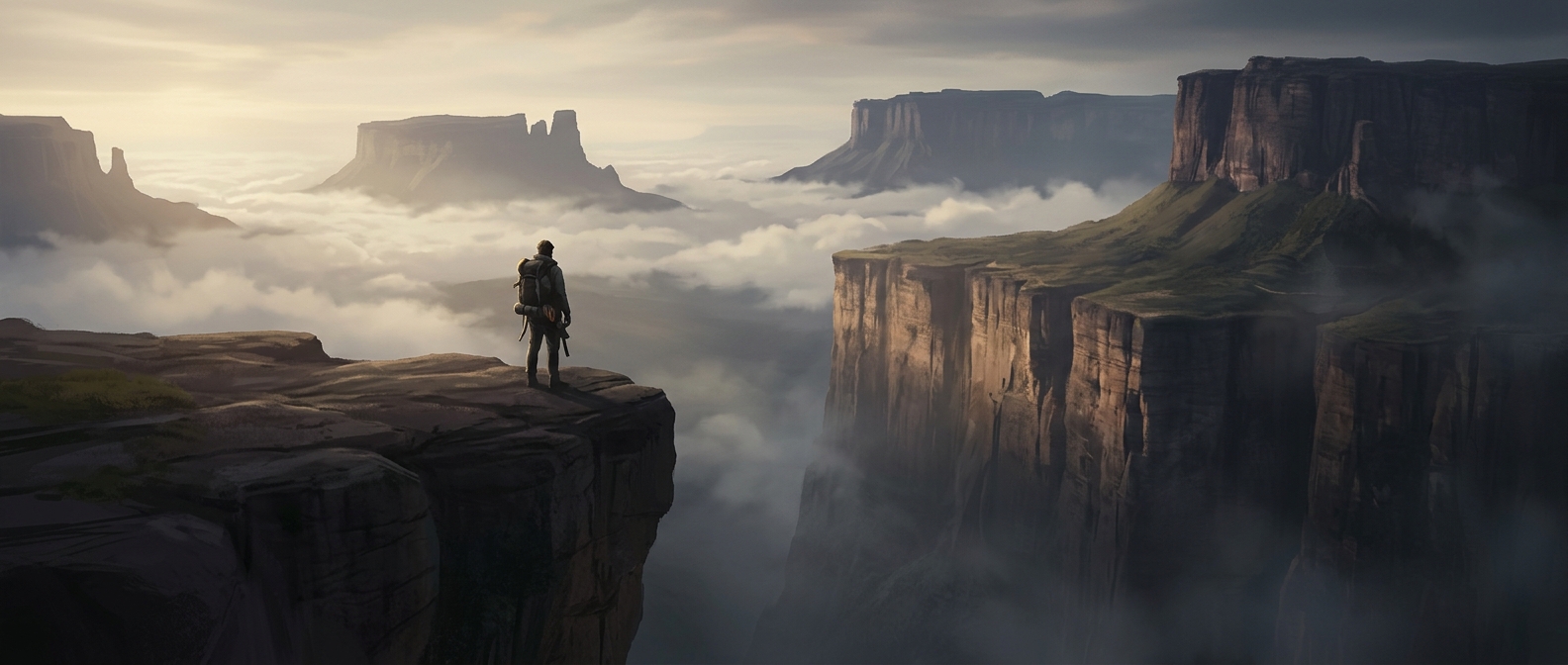 Venezuelan tabletop mountains feature sheer drops