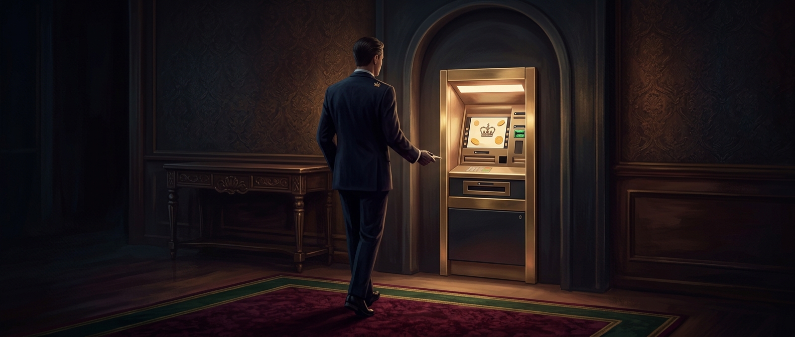 Buckingham Palace has its own cash machine