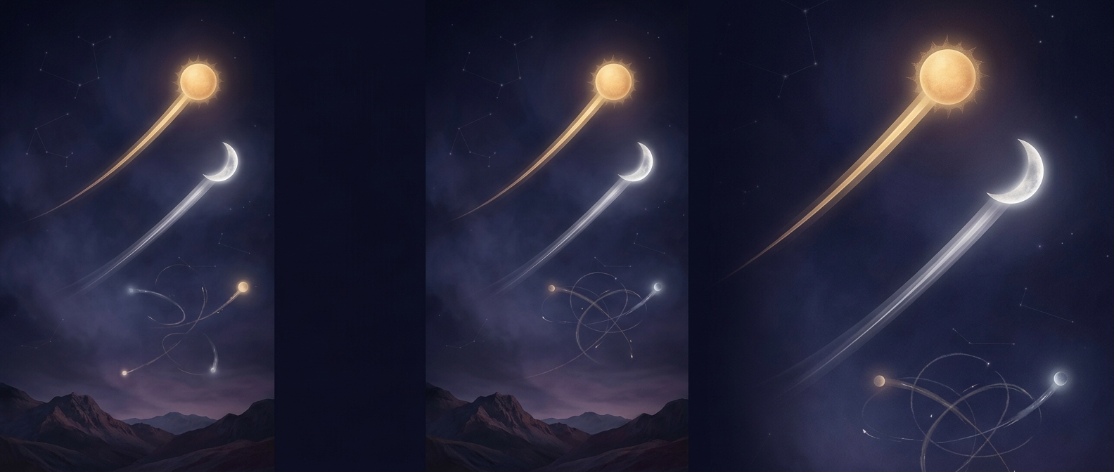 Sun and moon are the only two celestial bodies in astrology that never appear to go backwards in the nighttime sky