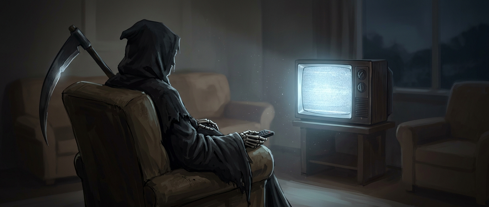 When the Grim Reaper takes a TV break