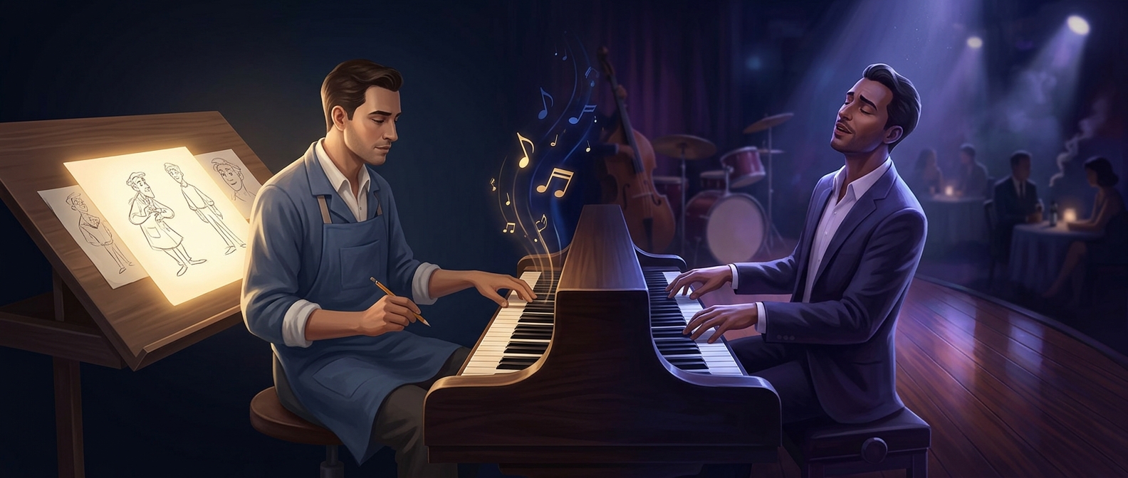 Disney animator Ward Kimball also led a jazz band