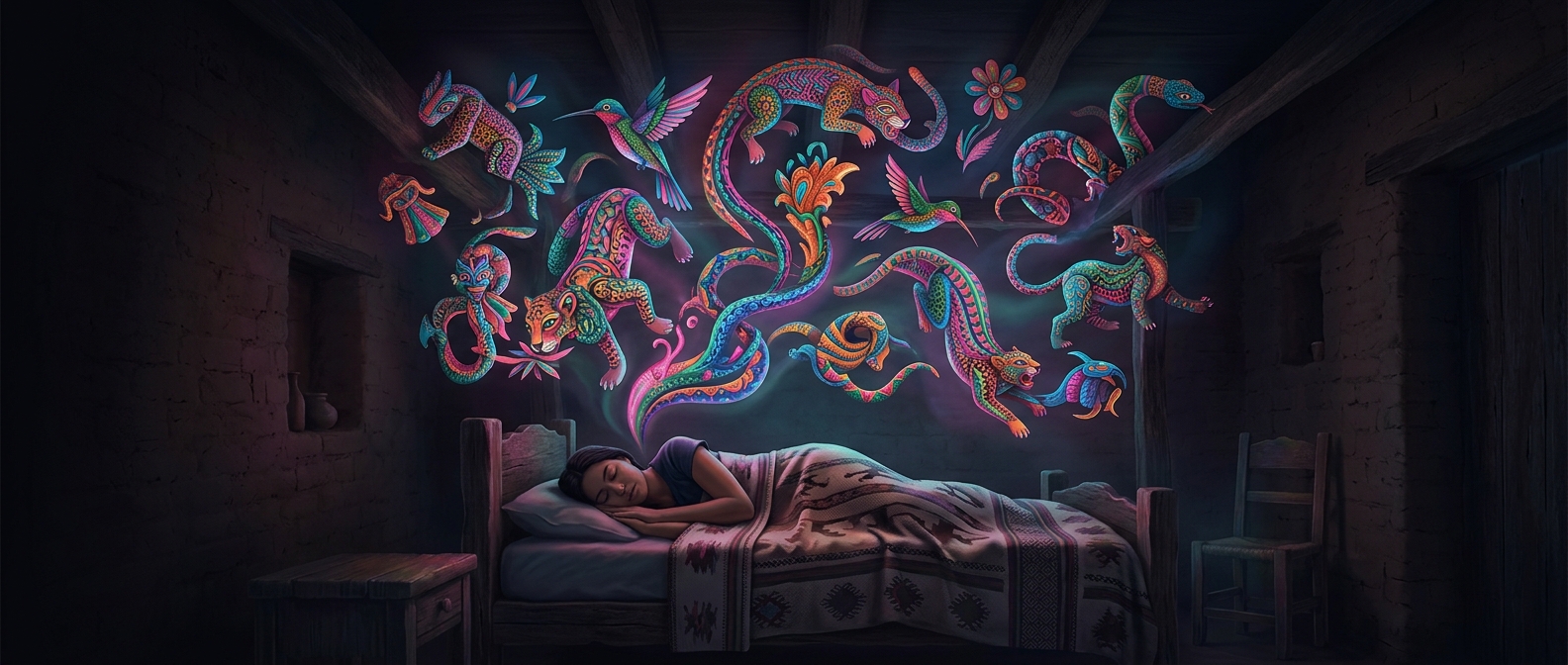 The village where colorful wooden monsters are made