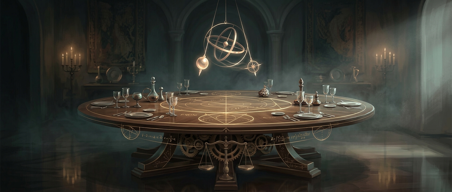 Dining tables had to be mathematically perfectly balanced