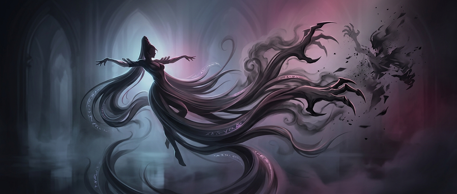 Bayonetta attacks enemies with her hair