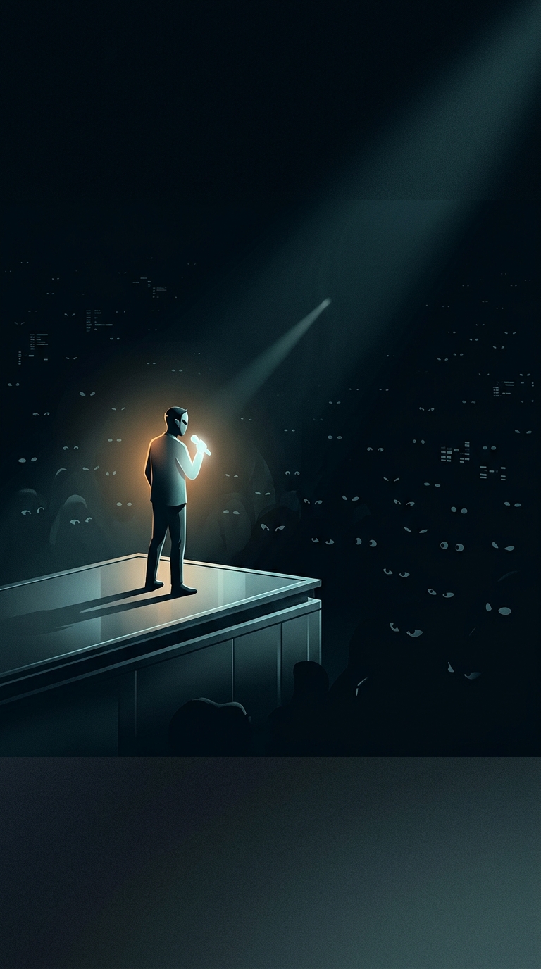 Why do directors of elite stand-up comedy specials keep the live audience seated in pitch-black darkness?