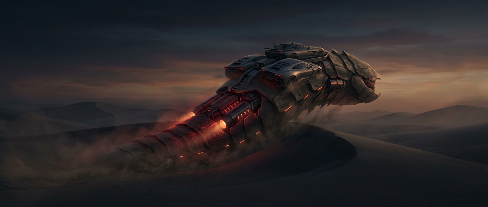 Cadillac engines powered giant desert land trains