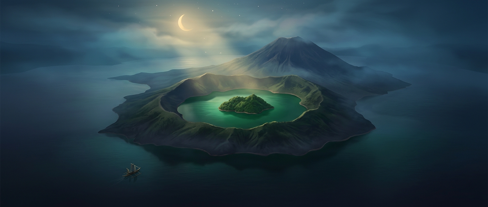 The island inside a lake inside an island
