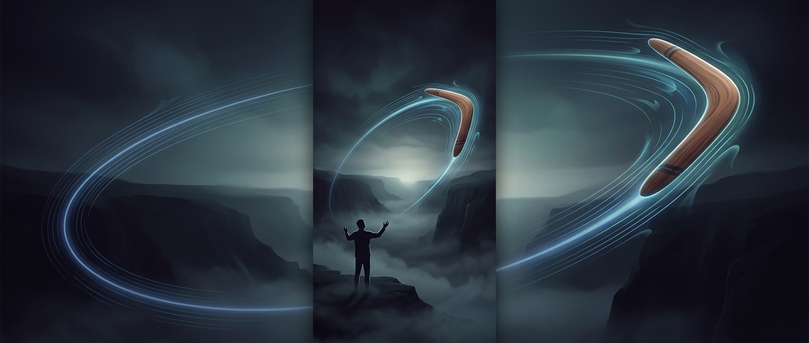 Why a boomerang comes back