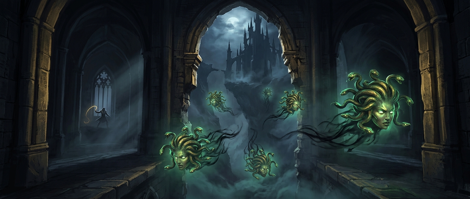 Castlevania features floating medusa heads of pure evil