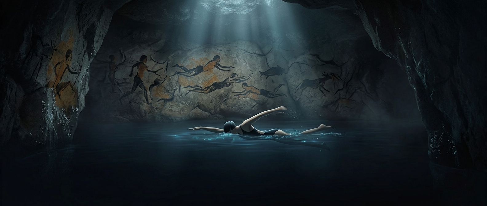 Cave paintings show Stone Age swimmers using breaststroke