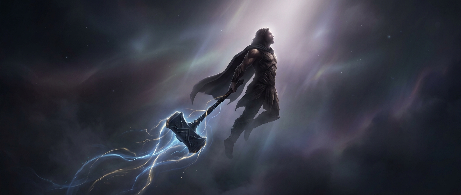 Holding onto a thrown hammer cannot make you fly because momentum cannot pull you upward