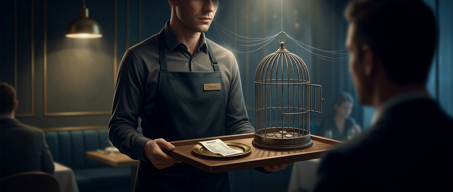 Guilting customers into paying staff wages