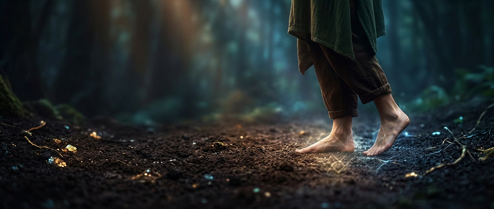 Earthing practices require walking barefoot on raw dirt
