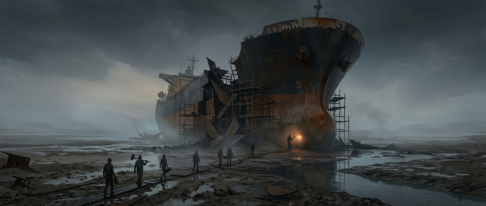 Why retired ships are driven onto beaches