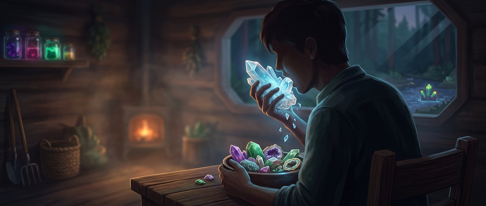 Жительница Stardew Valley считает кварц вкусным