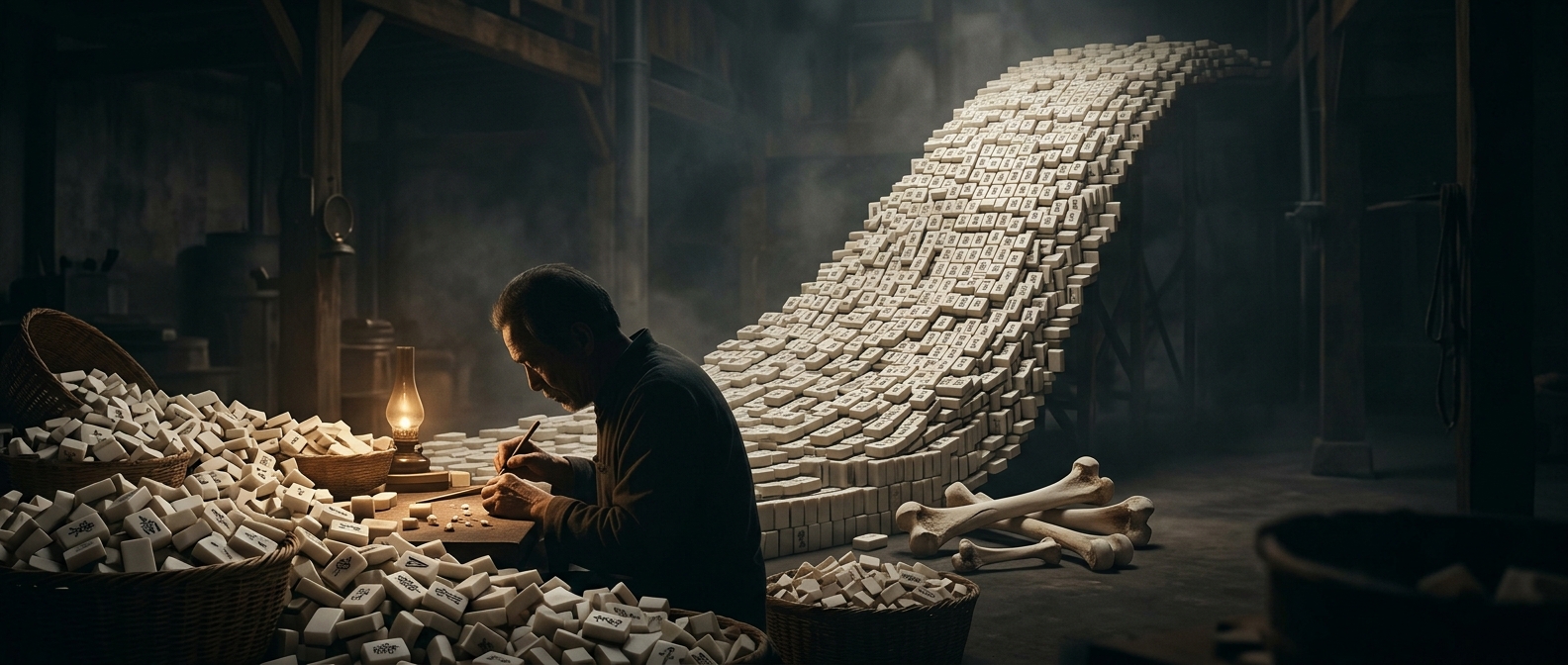 Mahjong factories bought cattle shinbones for tiles