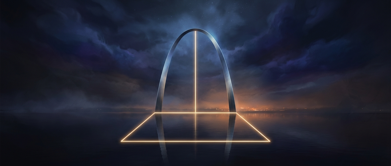 The Gateway Arch is as wide as it is tall