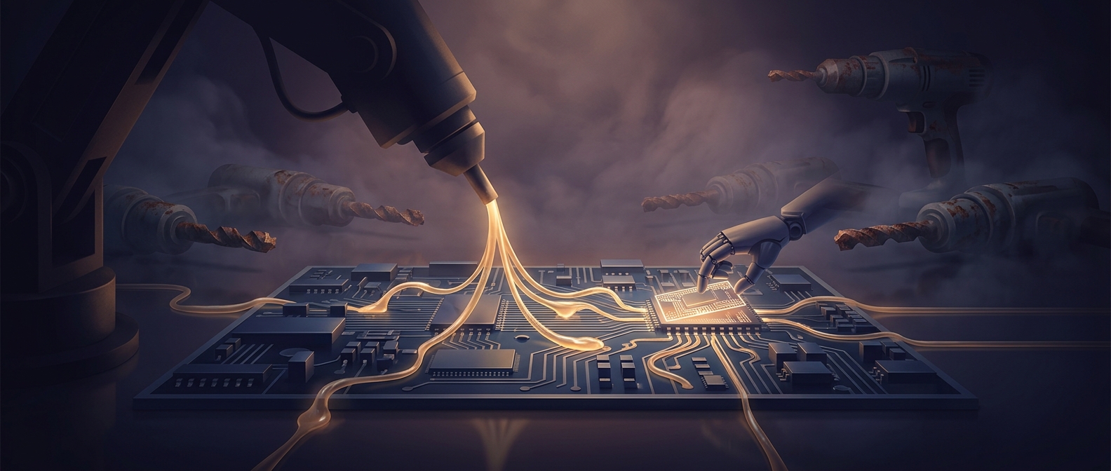 Why modern electronics are built without drilled holes