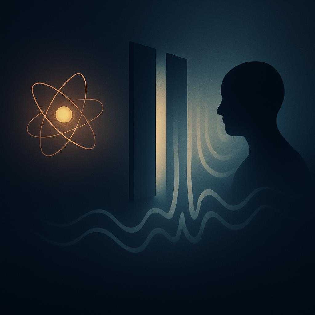 Physics memes love the double-slit experiment; what mind-bending idea about tiny particles like electrons did this experiment famously reveal when nobody was watching the slits?