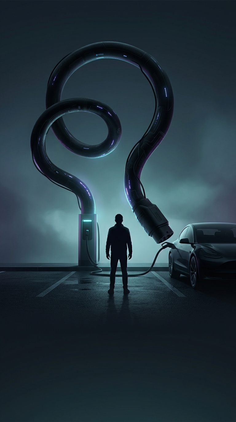 Why are the cables at fast electric vehicle charging stations so weirdly thick and heavy?