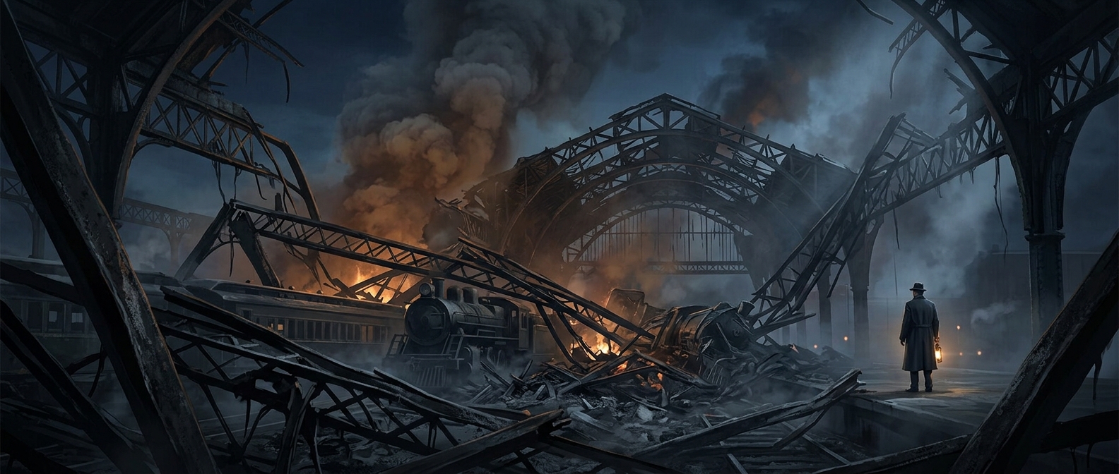 When Philadelphia's giant train shed caught fire