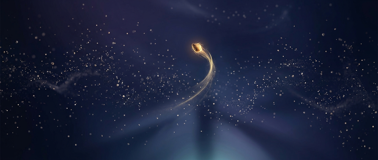 Microscopic dust constantly dances from invisible strikes