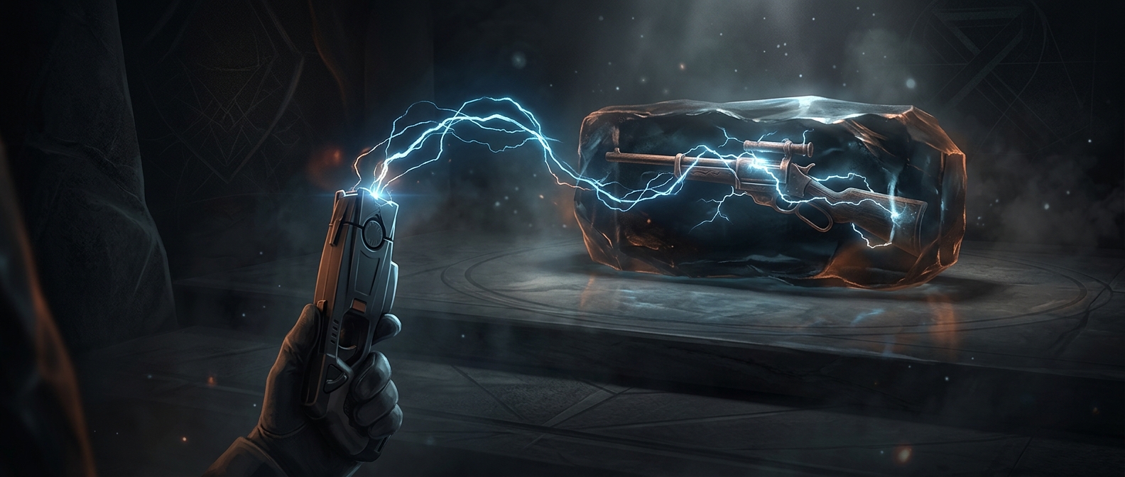 The fictional rifle hidden in the name TASER