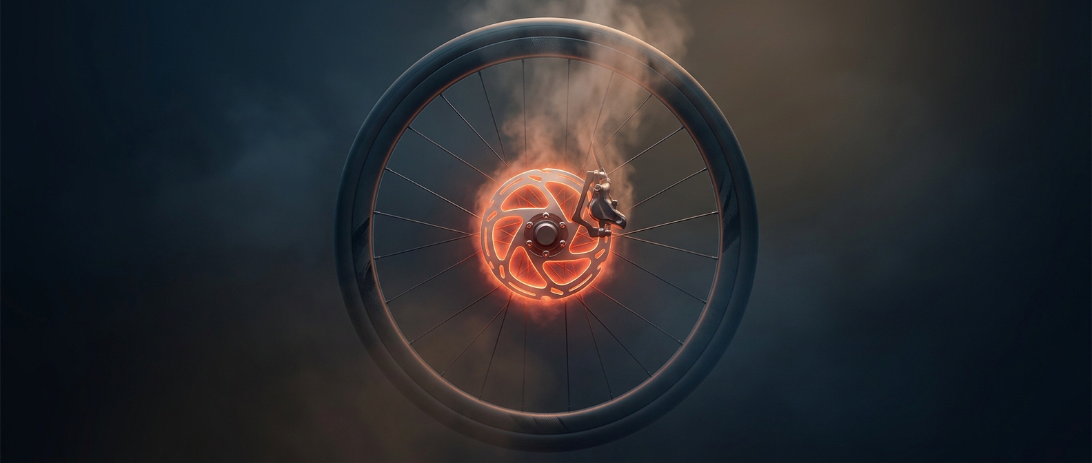 Disc brakes use friction on a central rotor
