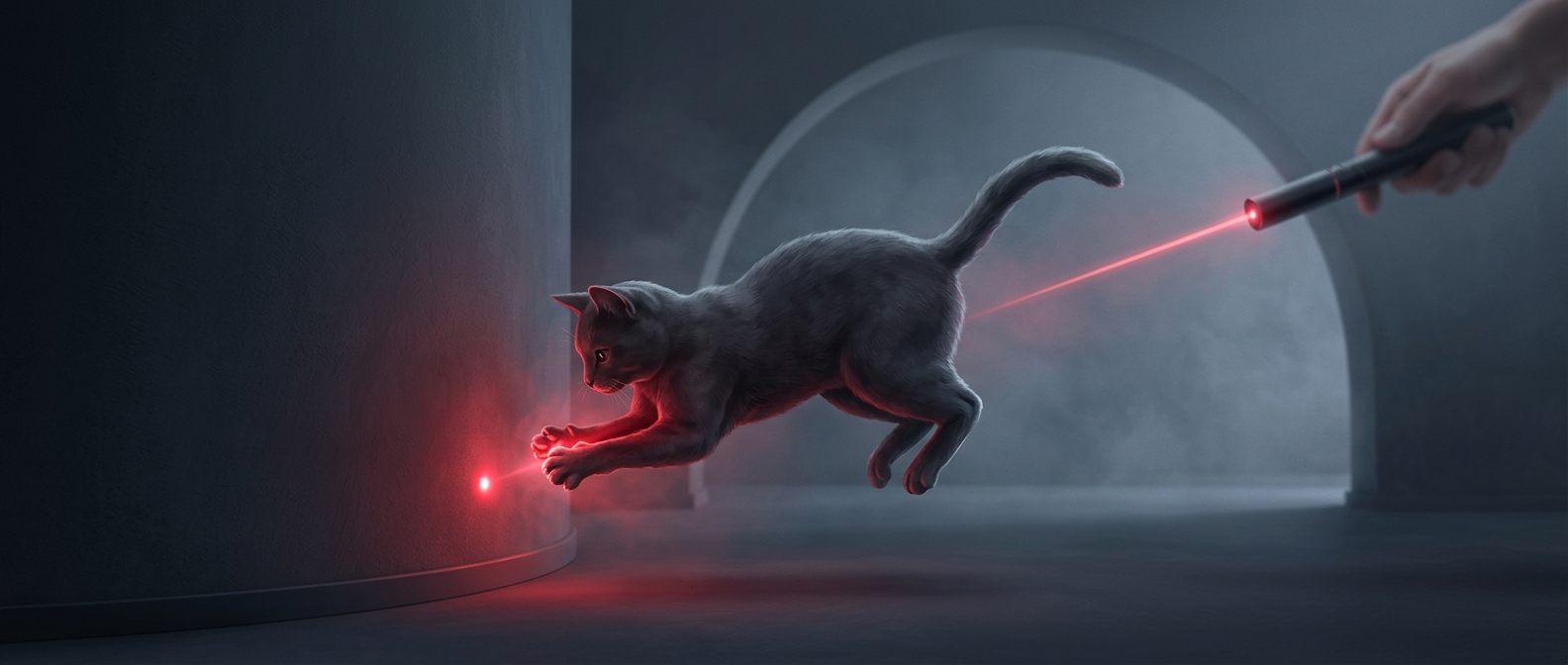 Laser pointers act as elusive magic wands for cats