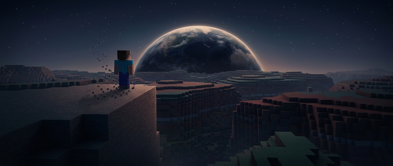 Миры Minecraft больше Земли