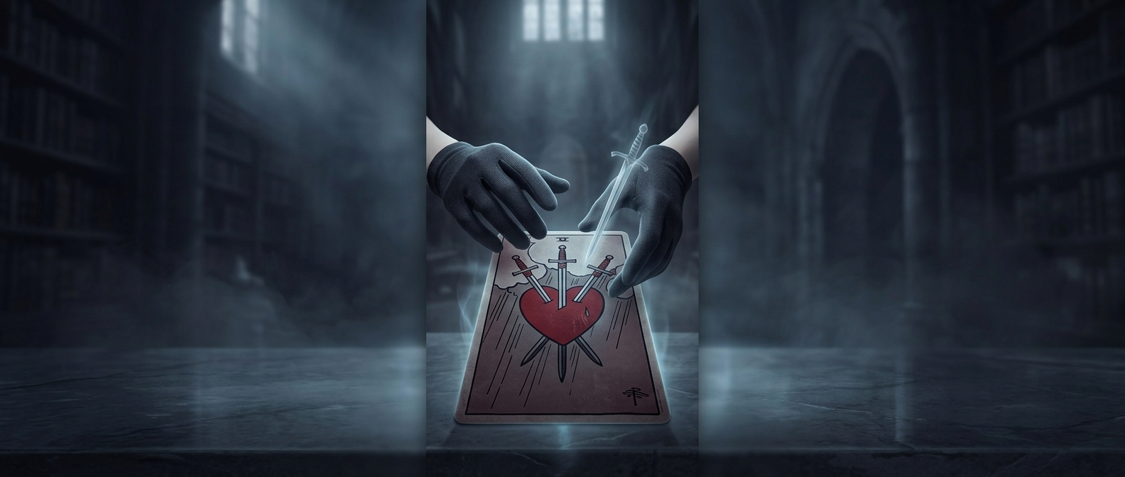 Suit of swords in tarot implies incoming terrible news